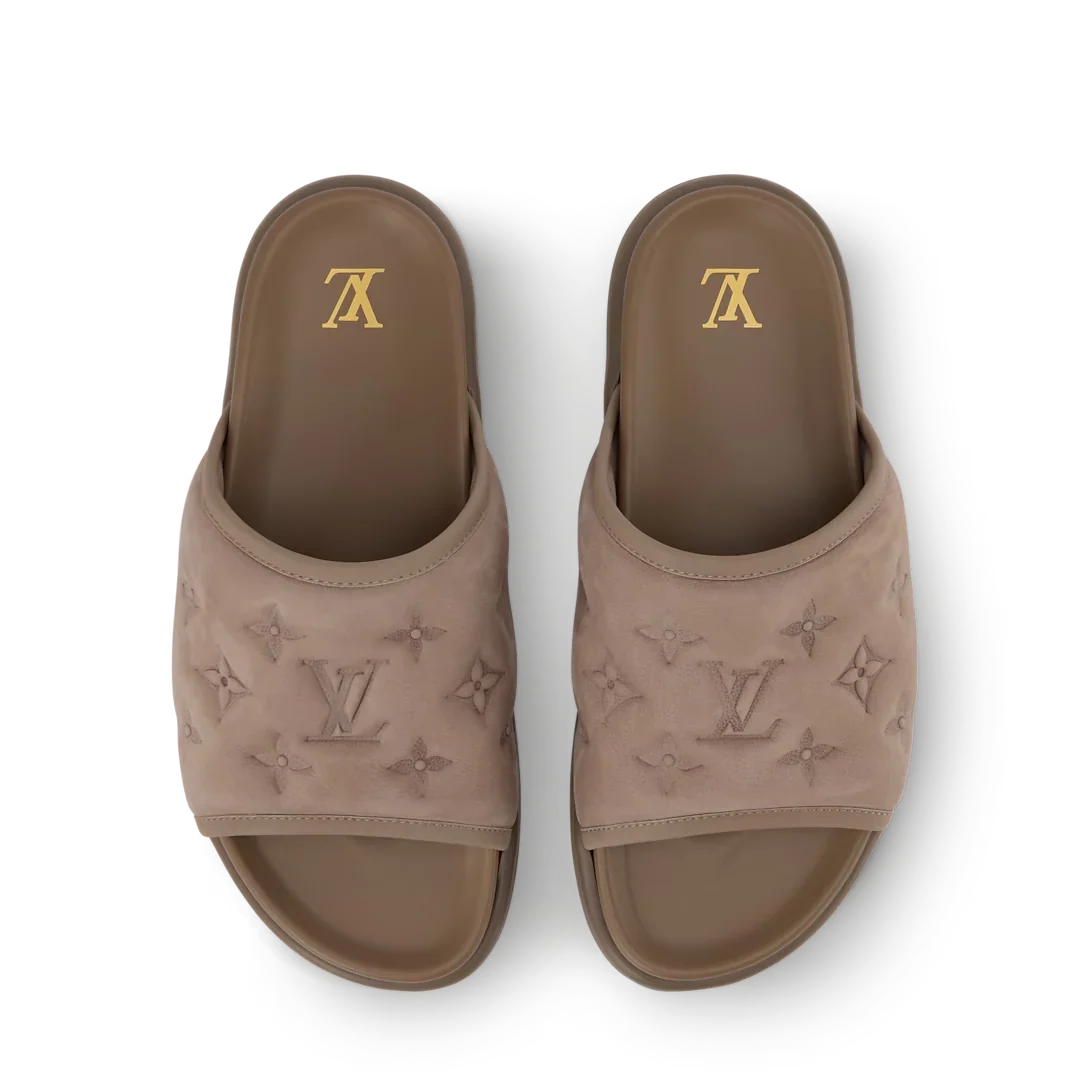 LV Sandals Miami Mule Taupe Brown