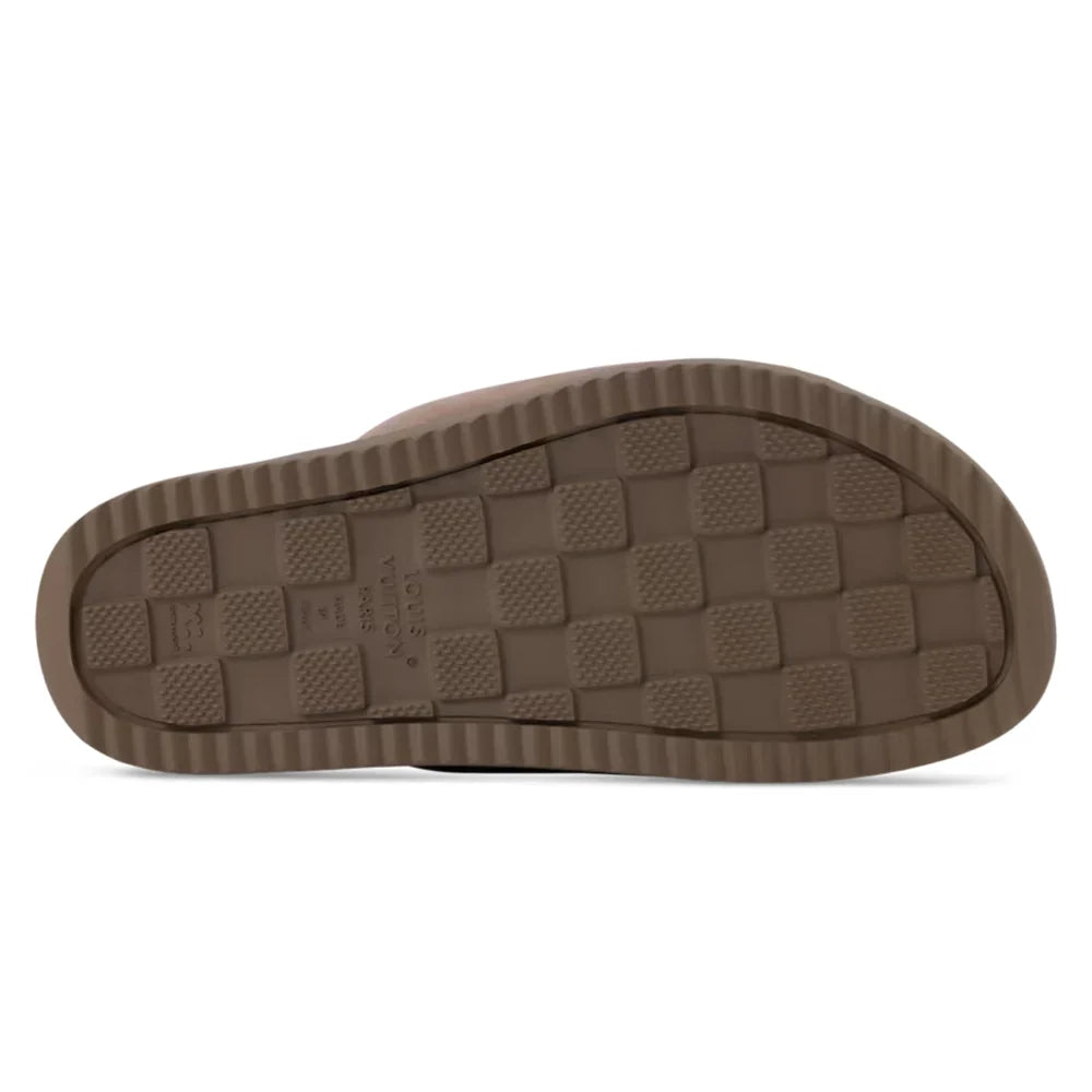 LV Sandals Miami Mule Taupe Brown