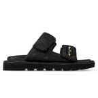 LV Sandals Pool Pillow Flat Comfort Mule Black