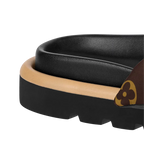 LV Sandals Pool Pillow Flat Comfort Mule Cocoa Brown