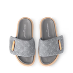 LV Sandals Pool Pillow Flat Comfort Mule Grey