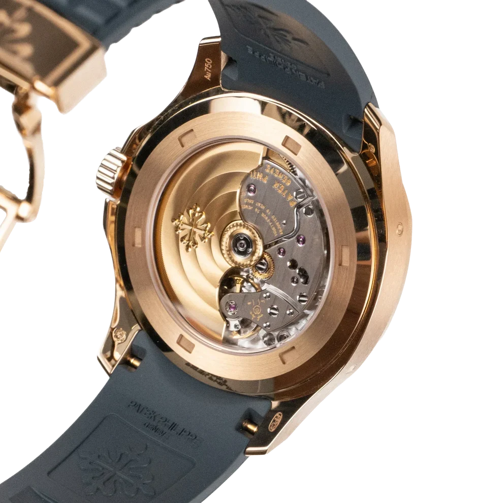 Aquanaut Luce 40mm 5261R-001 Annual Calendar Moon Phases Rose Gold Blue-Gray Dial