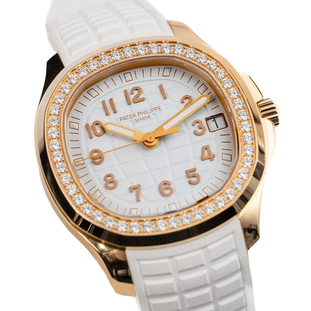 Aquanaut Luce 39mm 5268/200R-001 Rose Gold White Dial Diamond Bezel