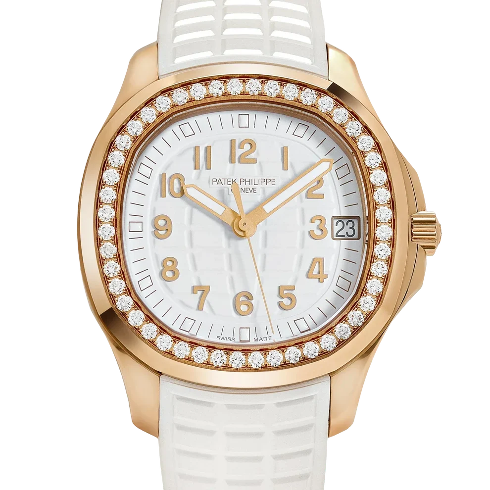 Aquanaut Luce 39mm 5268/200R-001 Rose Gold White Dial Diamond Bezel