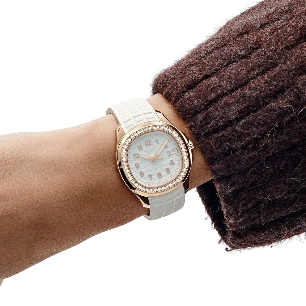 Aquanaut Luce 39mm 5268/200R-001 Rose Gold White Dial Diamond Bezel
