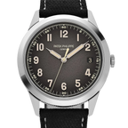 Calatrava 40mm 5226G-001 White Gold Charcoal Dial Date