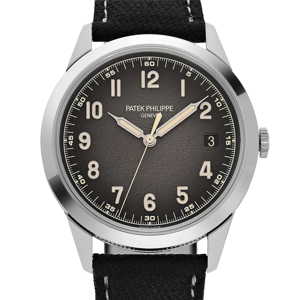 Calatrava 40mm 5226G-001 White Gold Charcoal Dial Date