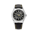 Calatrava 40mm 6007G-001 White Gold Black Dial Yellow Accents