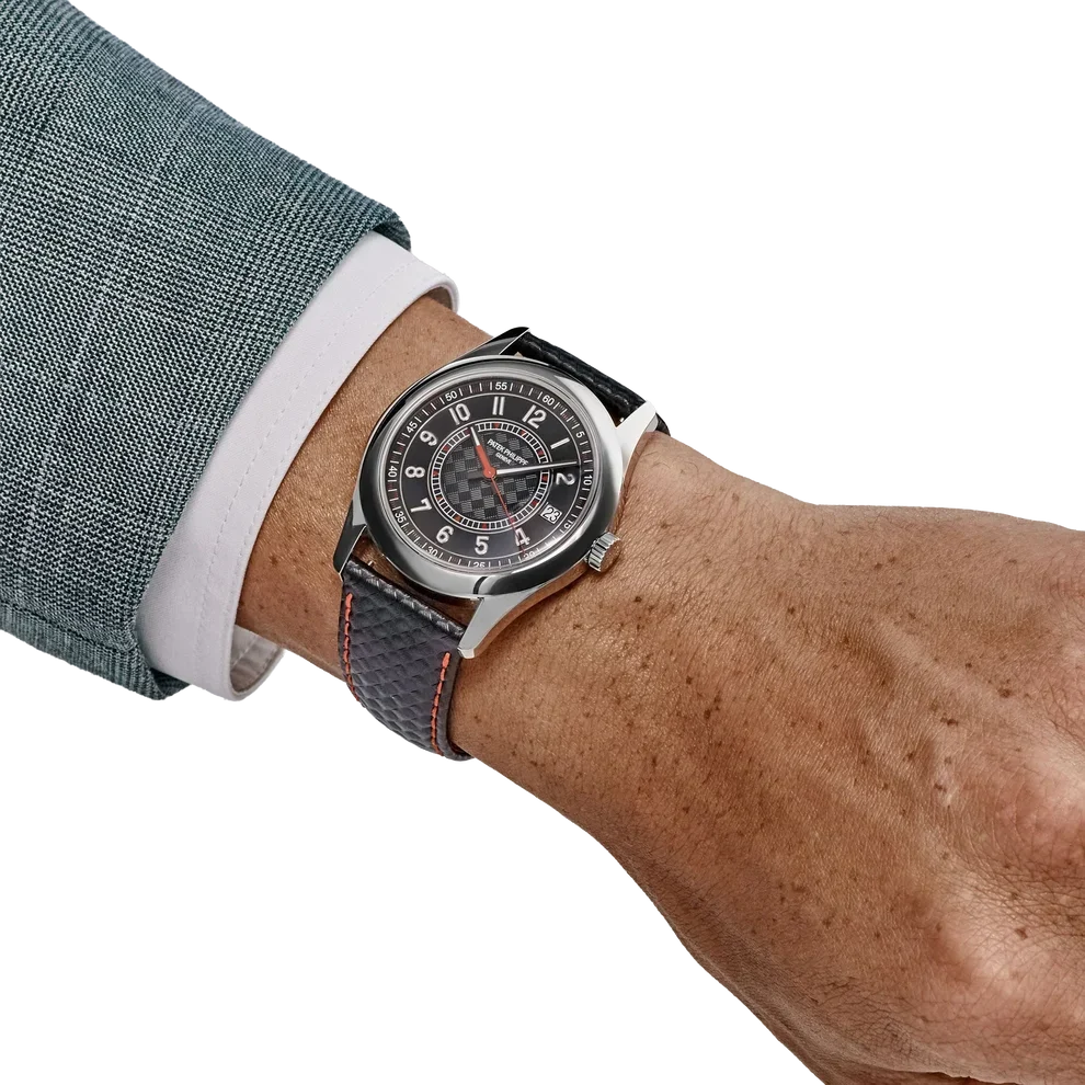 Calatrava 40mm 6007G-010 White Gold Red Accents