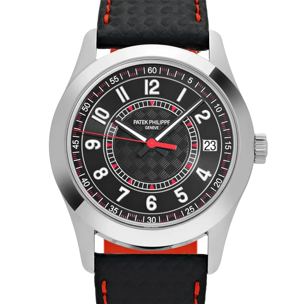 Calatrava 40mm 6007G-010 White Gold Red Accents