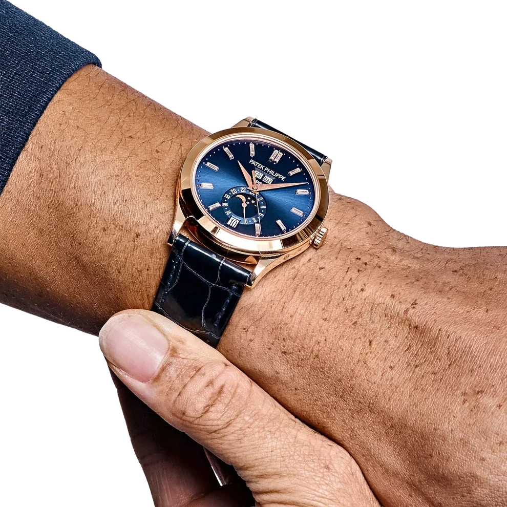 Complications 39mm 5396R-015 Annual Calendar Rose Gold Blue Dial