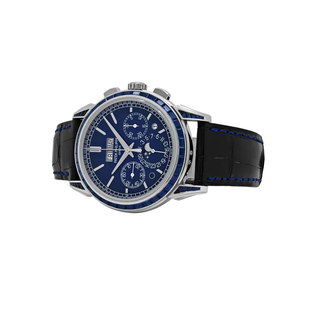 Grand Complications 41mm 5271/11P-010 Perpetual Calendar Chronograph Platinum Baguette Sapphires