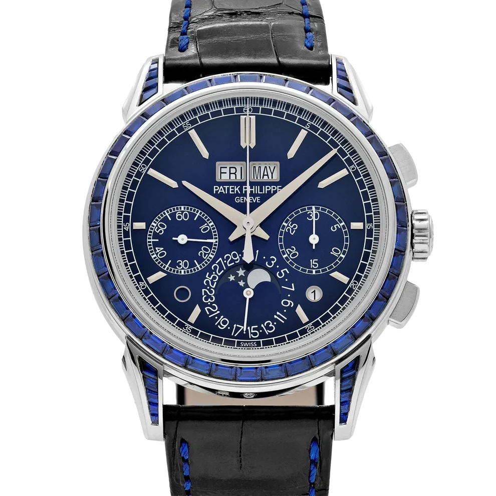 Grand Complications 41mm 5271/11P-010 Perpetual Calendar Chronograph Platinum Baguette Sapphires