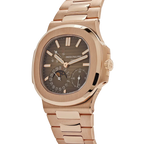Nautilus 40mm 5712/1R-001 Moon Phase Power Reserve Rose Gold Brown Dial