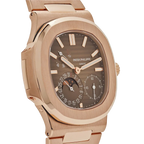 Nautilus 40mm 5712/1R-001 Moon Phase Power Reserve Rose Gold Brown Dial