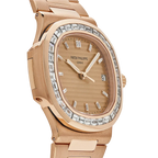 Nautilus 40mm 5723/1R-001 Rose Gold Rose-Gilt Dial Baguette Diamond Bezel