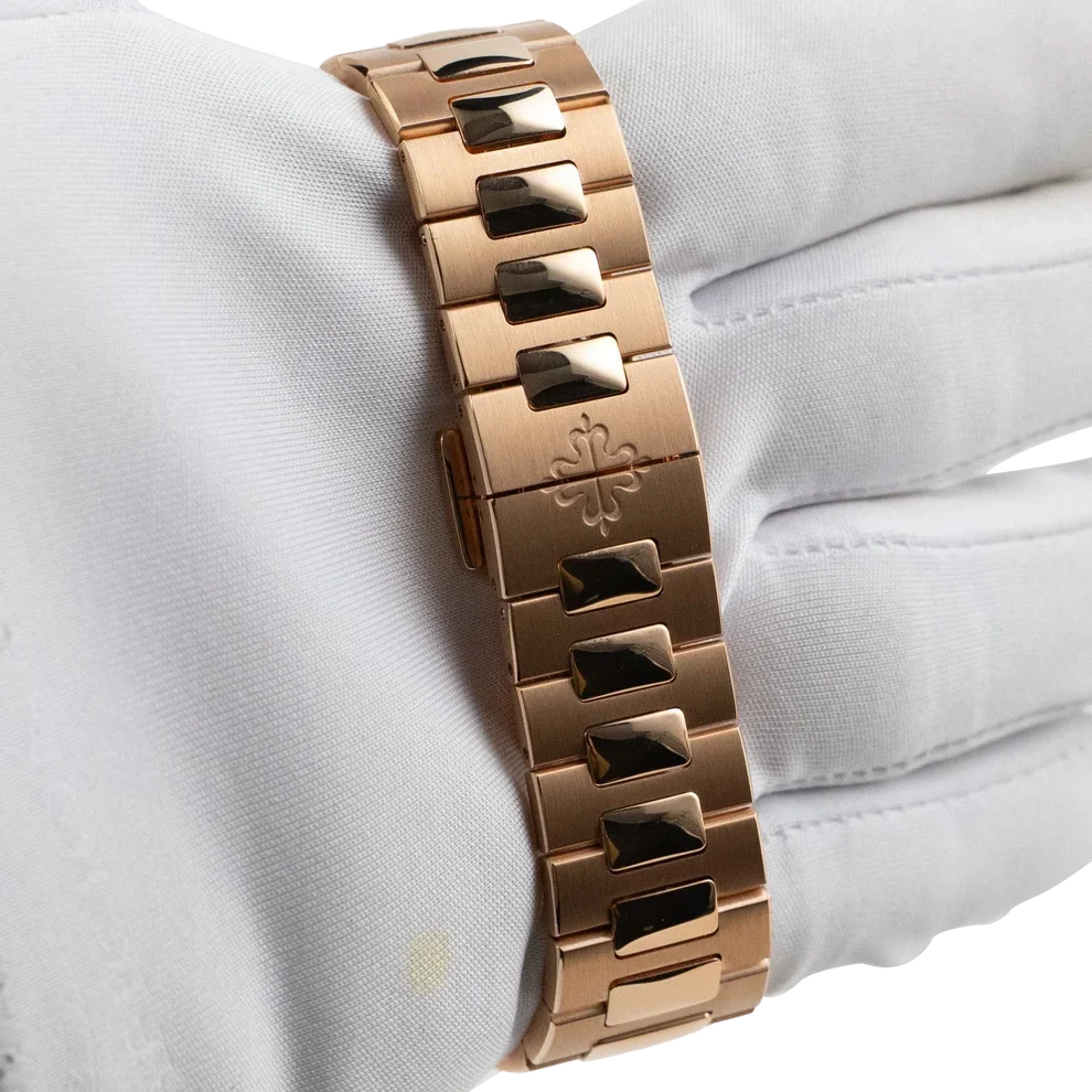Nautilus 40mm 5980/1R-001 Chronograph Date Rose Gold Black Dial
