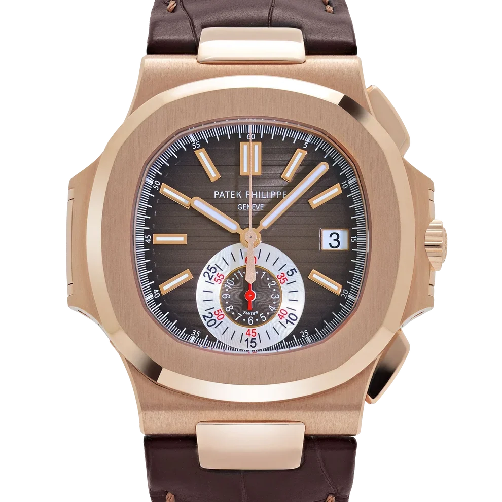 Nautilus 40mm 5980R-001 Chronograph Rose Gold Brown Dial