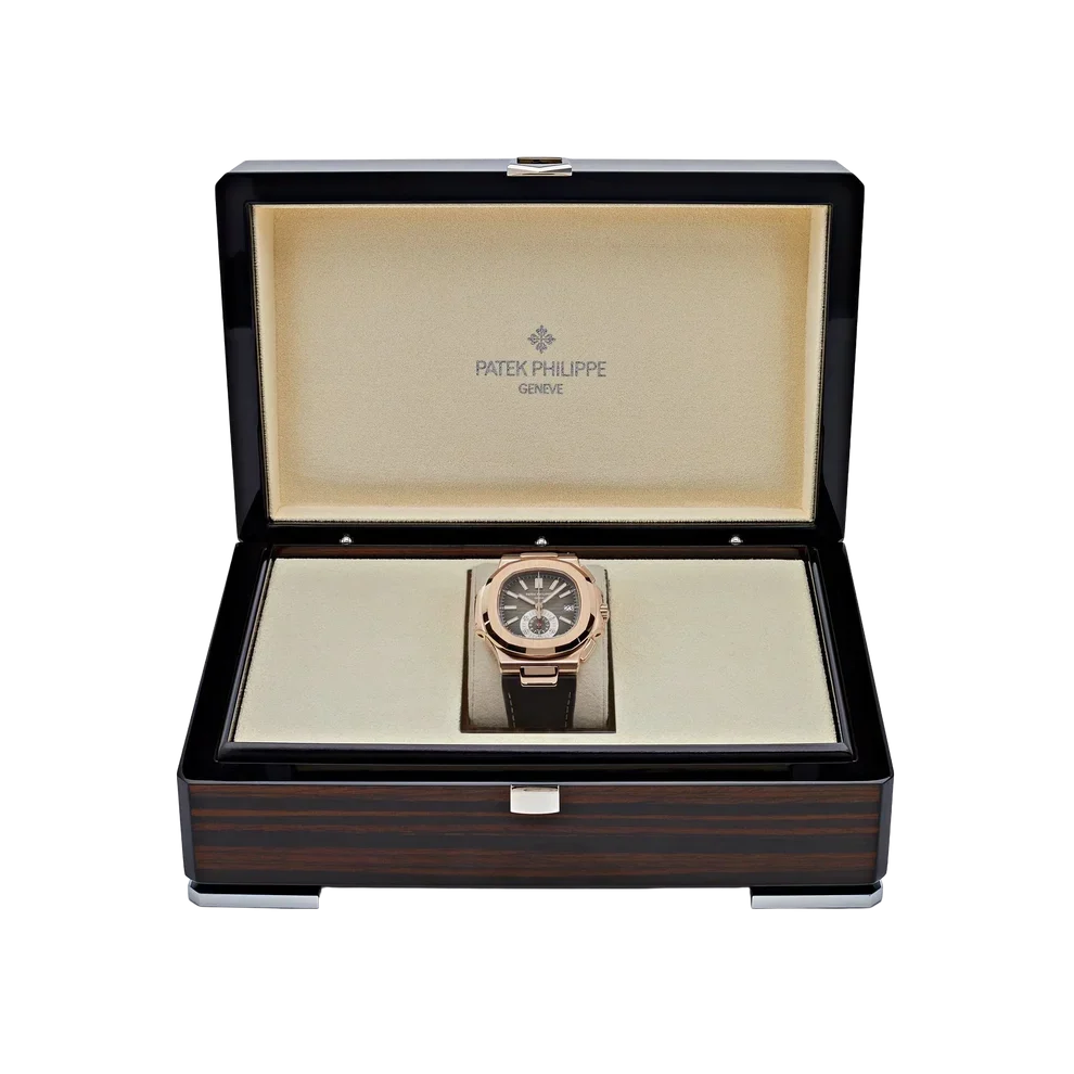 Nautilus 40mm 5980R-001 Chronograph Rose Gold Brown Dial