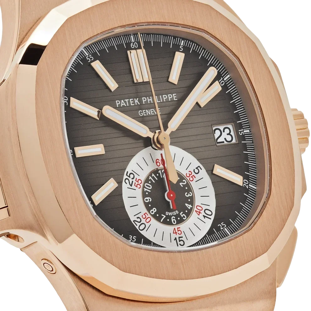 Nautilus 40mm 5980R-001 Chronograph Rose Gold Brown Dial