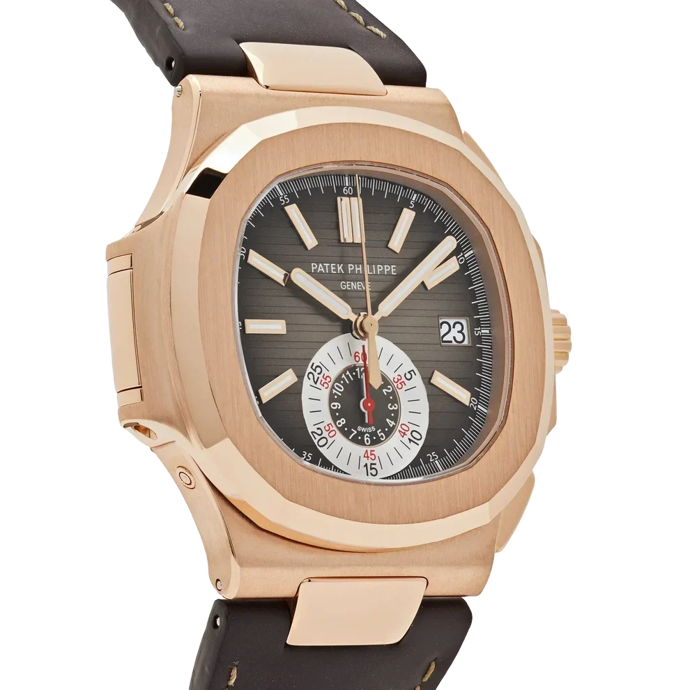 Nautilus 40mm 5980R-001 Chronograph Rose Gold Brown Dial
