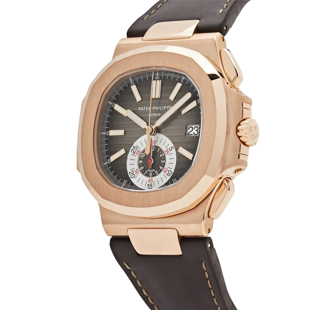 Nautilus 40mm 5980R-001 Chronograph Rose Gold Brown Dial