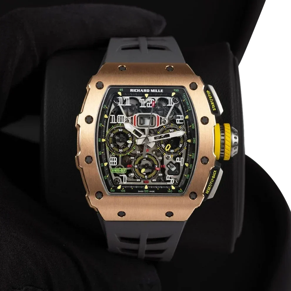 RM 11-03 Rose Gold & Titanium, Skeleton Dial, 50 mm